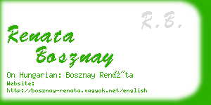 renata bosznay business card